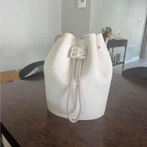 Melissa Rubber Textured White Hobo Bag 13x9